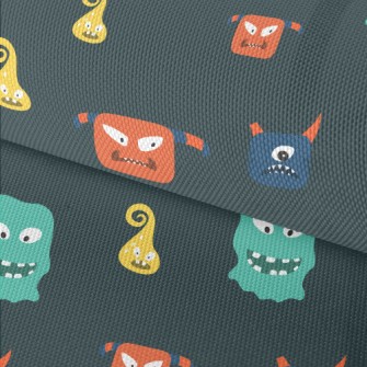 Hand Drawn Monster Pattern Waterproof Oxford