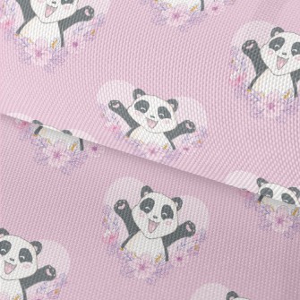 Happy Cartoon Panda Waterproof Oxford