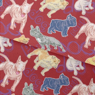 Hand Drawn Puppy Doodle Waterproof Oxford