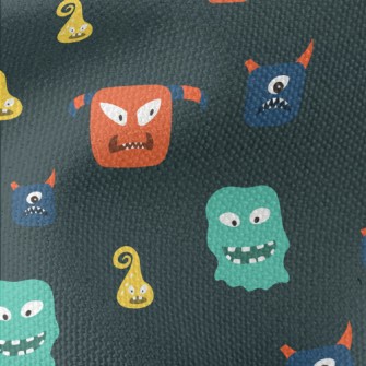 Hand Drawn Monster Pattern Waterproof Canvas