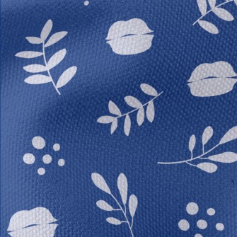 Leaves And Flowers Silhouettes Waterproof Canvas