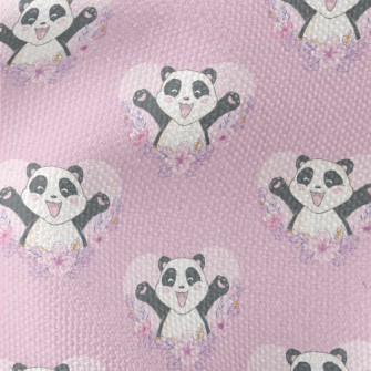 Happy Cartoon Panda Waterproof Canvas