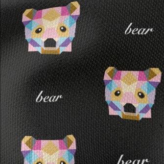 Colorful Block Bear Waterproof Canvas
