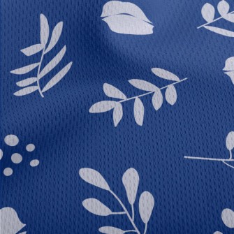 Leaves And Flowers Silhouettes Athletic Mesh Flat Back