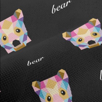 Colorful Block Bear Performance Linen