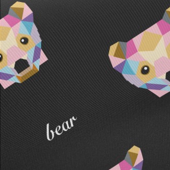 Colorful Block Bear Twill
