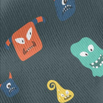 Hand Drawn Monster Pattern Standard Corduroy