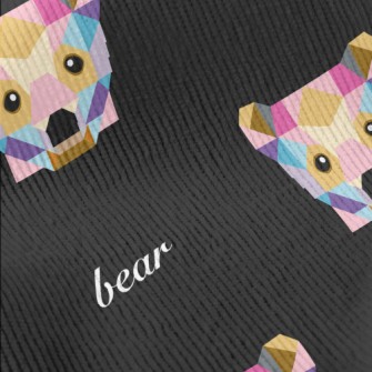 Colorful Block Bear Standard Corduroy