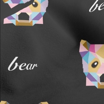 Colorful Block Bear Micro Fleece