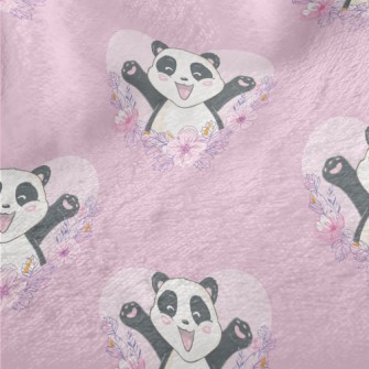 Happy Cartoon Panda Minky