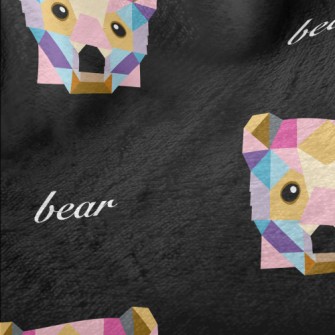 Colorful Block Bear Minky