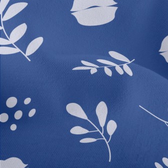 Leaves And Flowers Silhouettes Lightweight Performance Linen