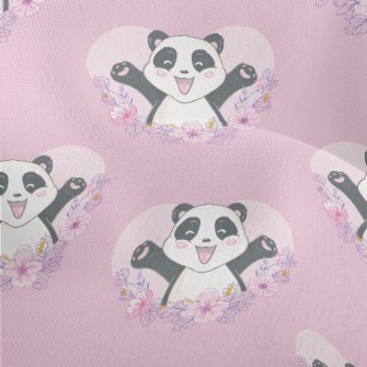 Happy Cartoon Panda Lightweight Performance Linen