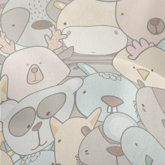 Cute Animal Graffiti Lightweight Performance Linen