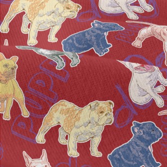 Hand Drawn Puppy Doodle Modern Jersey