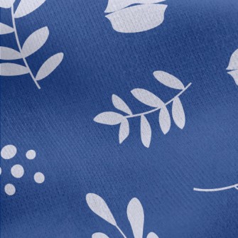 Leaves And Flowers Silhouettes Jersey Backed Fleece