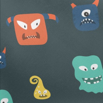 Hand Drawn Monster Pattern Pongee