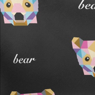 Colorful Block Bear Pongee