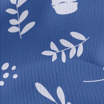 Leaves And Flowers Silhouettes Stretch Jersey