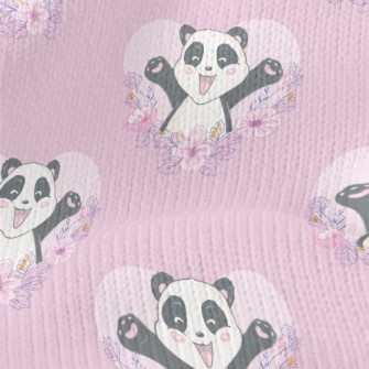 Happy Cartoon Panda Stretch Jersey