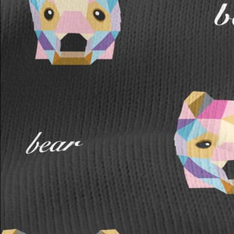 Colorful Block Bear Stretch Jersey