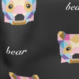 Colorful Block Bear Lightweight Cotton Poplin