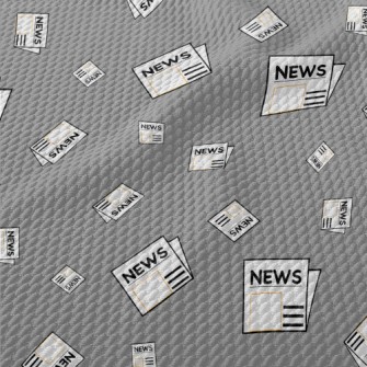 Newspapers Flying Everywhere Birdseye Piqué