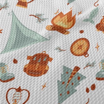 Camping Tent Fire Birdseye Piqué