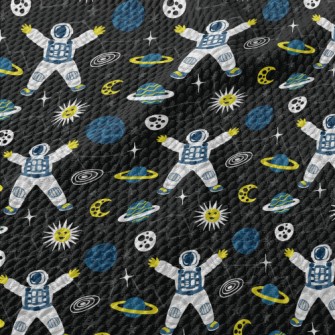 Space Planet Astronaut Birdseye Piqué