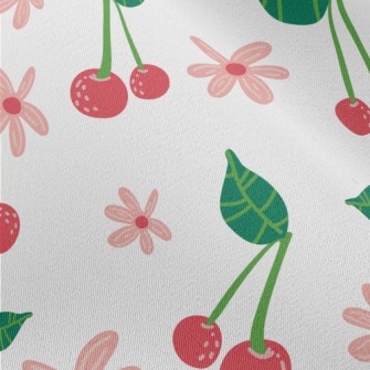 Cute Cherry Flowers Chiffon