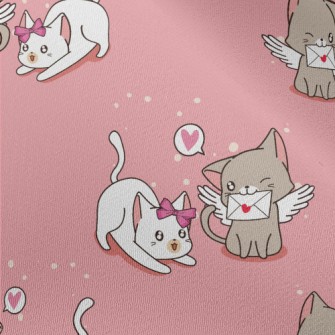 Love And Play Cat Couple Chiffon