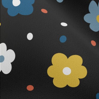 Colorful Polka Dot Flowers Chiffon