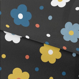Colorful Polka Dot Flowers Waterproof Oxford