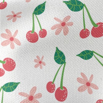 Cute Cherry Flowers Waterproof Canvas