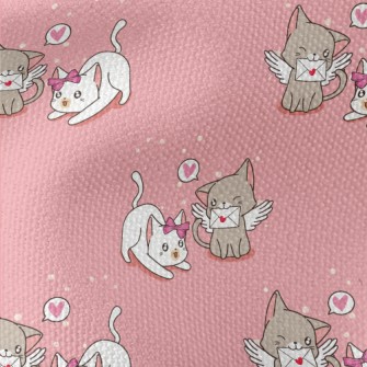 Love And Play Cat Couple Waterproof Canvas