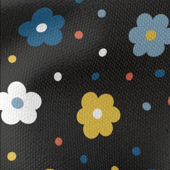 Colorful Polka Dot Flowers Waterproof Canvas