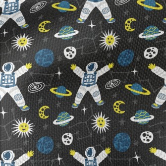 Space Planet Astronaut Waterproof Canvas