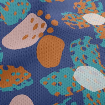 Abstract Dots Flowers Athletic Mesh Flat Back