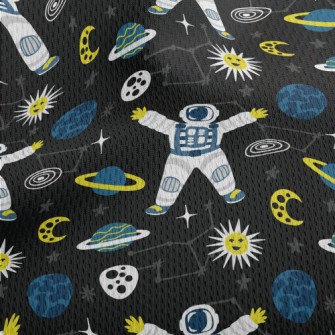 Space Planet Astronaut Athletic Mesh Flat Back