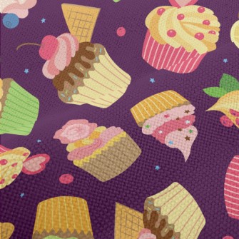 Creative Colorful Cup Cakes Performance Linen