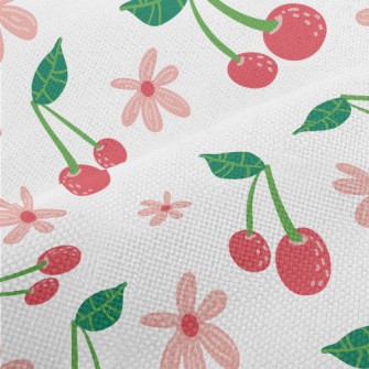 Cute Cherry Flowers Performance Linen