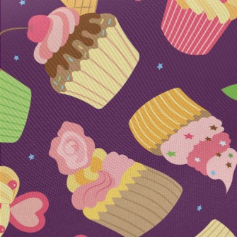 Creative Colorful Cup Cakes Twill