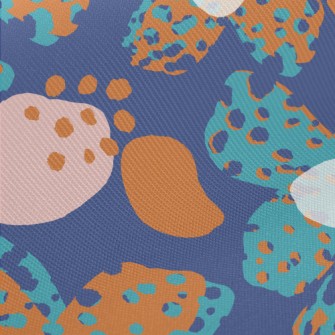 Abstract Dots Flowers Twill