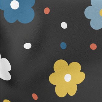 Colorful Polka Dot Flowers Stretch Ponte