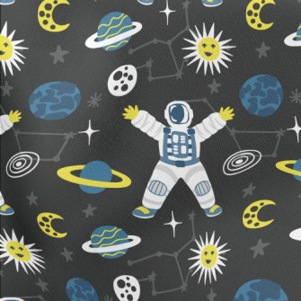 Space Planet Astronaut Stretch Ponte