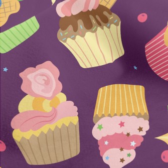 Creative Colorful Cup Cakes Micro Fleece