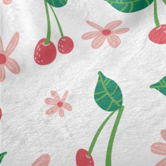 Cute Cherry Flowers Minky