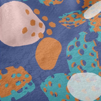 Abstract Dots Flowers Minky