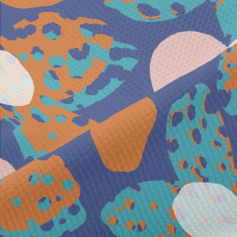 Abstract Dots Flowers Piqué