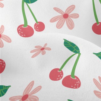 Cute Cherry Flowers Lightweight Performance Linen